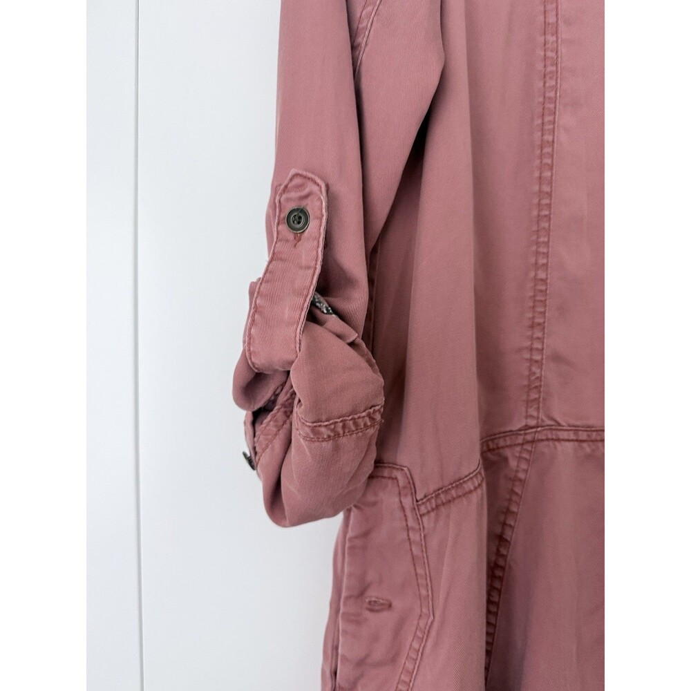 Anthropologie Holding Horses Mariona Lyocell Shirt Dress 6 Mauve Utility Hi-Lo - Picture 15 of 16